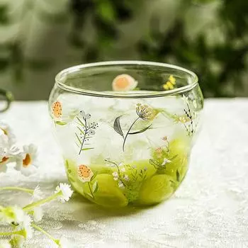 Xiaozhi Nettle Glass Cup Women s Household Water Cup High Temperature Resistant Mug Breakfast Coffee Cups Oat Milk Glasses 500ml