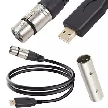 Xiatiaosann XLR USB Microphone Cable, 3-Pin XLR Female Adapter USB Adapter Converter Cord (2M6.5FT) for Audio, Karaoke Systems, Recording, Studios,