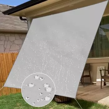 XiaZ Rainshade Sunshade Awan Baldon Blind Water Repellent Shade Водонепроницаемый солнцезащитный козырек Защита от ультрафиолета 400D Полиэстер Повышенная прочность 2 слоя воды светло-серый