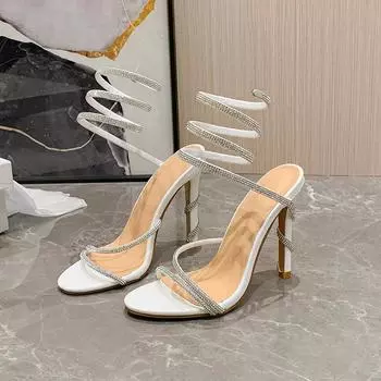 Xibeilove летние модные женские босоножки со стразами на очень высоком каблуке с открытым носком для банкета и свадьбы, размер 35-42 35