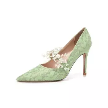 Xibeilove модные осенние женские туфли-лодочки из тонкого шелкового атласа с кружевом и цветочным принтом на высоком каблуке свадебные банкетные туфли 35