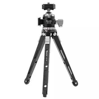 XILETU MC-22+XT-18 Многофункциональный мини-штатив Настольный штатив из алюминиевого сплава Гибкий чёрный