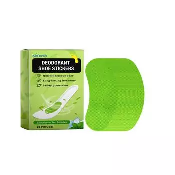 Ximonth 20 шт. дезодорирующие наклейки для обуви, дезодорирующие пластыри для обуви, вставки для обуви, устраняющие запах зелёный