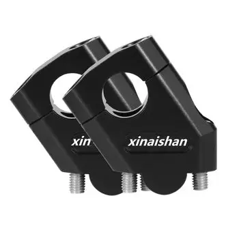 xinaishan Motorcycle Handlebar Riser Motorcycle Handlebar Riser Handle Post Universal 22mm/28mm (MDL3517 (22mm Diameter), Black)