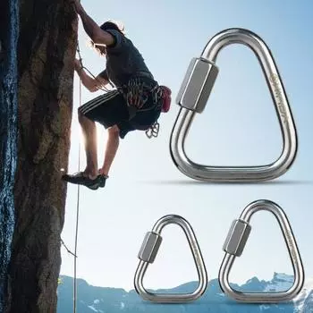 XINDA Triangle Quick Link Многофункциональный мини-карабин с большим тяговым усилием, нержавеющий, износостойкий, сверхмощный, из нержавеющей стали 304, карабин для работы в воздухе 6 mm