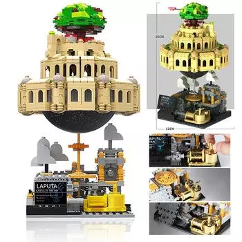 XINGBAO idea Castle In The Sky Blocks Замок Лапута Музыкальная шкатулка Строительные блоки MOC Модель замка Набор кирпичей для детей Игрушки Подарки