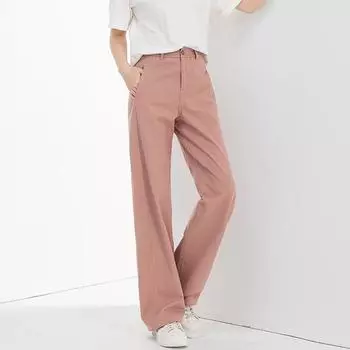 Xinge Retro Pink High-Waist Wide-Leg Jeans for Women - Slim Fit, Spring & Fall.
