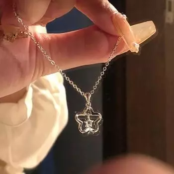 Xingyue Sugar Girlfriends Dream, меняющее цвет ожерелье со звездным небом, женское, милое, простое, красное, прямая трансляция, не туй, цветная цепочка на ключицу, женская One Size