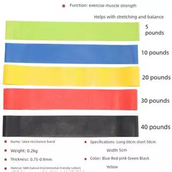 Xinjiang Yoga Roller Yoga Belt Fitness Shaping and Hip Lifting Elastic Band Resistance Strength Training Hip Exercise Band Green Pull 5 Pounds