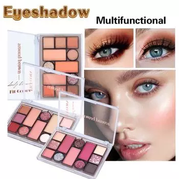 Xinnay 12-цветная комплексная палитра теней для макияжа для лица, матовая перламутровая основа, румяна, пудра для бровей, многоцелевая коробка для женщин