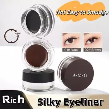 Xinnay Makeup шелковистый, долговечный, не легко размазывается, водостойкий, устойчивый к поту, быстросохнущий, пленкообразующий подводка для глаз чёрный