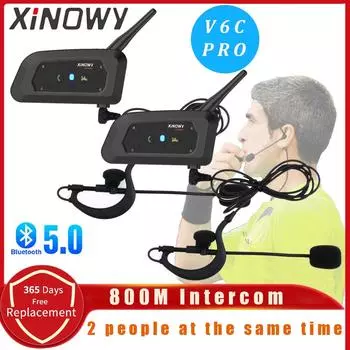 XiNOWy V6C PRO Full Duplex 1200M Football 2 Судья Арбитраж Наушник Bluetooth Интерком Монофонические Наушники Гарнитура Наушники