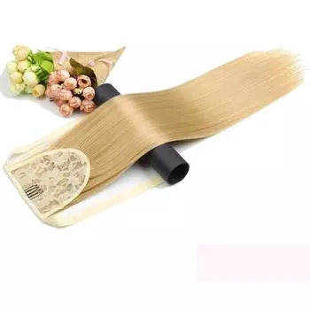 XINRAN 22-дюймовый длинный шелковистый прямой синтетический хвост на шнурке 1B