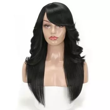 XINRAN Длинные черные волосы с натуральной волной парики для афроамериканцев термостойкие синтетические парики для женщин
