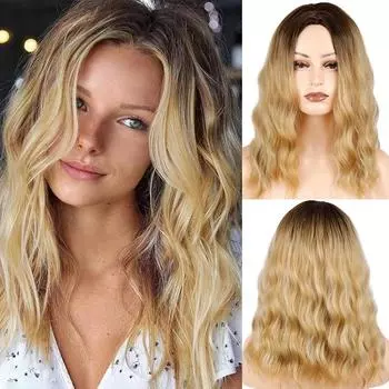 XINRAN модный короткий волнистый парик Ombre Blonde синтетический парик для женщин серый