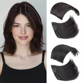 XINRAN Накладные пряди для волос Синтетические прямые клипсы для наращивания волос Невидимые накладные пряди для придания объема волосам для женщин ежедневного использования 10cm