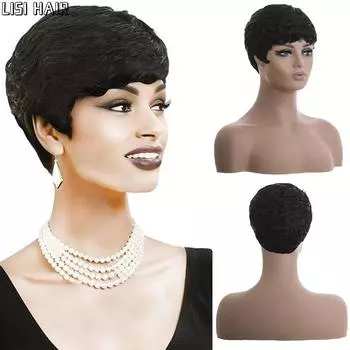 XINRAN синтетические короткие парики с челкой, натуральные волосы, термостойкие парики для женщин, вечерние, для косплея