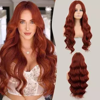XINRAN Synthetic Long Wavy Wigs Extension Natural Looking Hair For Women Wigs Halloween Coustume Cosplay Wigs 65cm