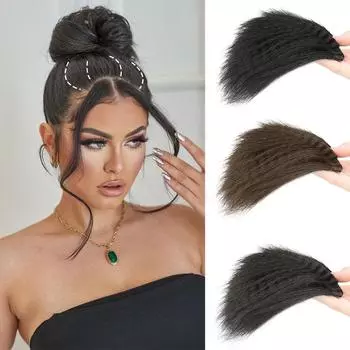 XINRAN Synthetic Straight Hair Toppers Clip In Top Hair Piece Extension Toupee For Thinning Hair Natural Looking For Women Daily Wear 20cm