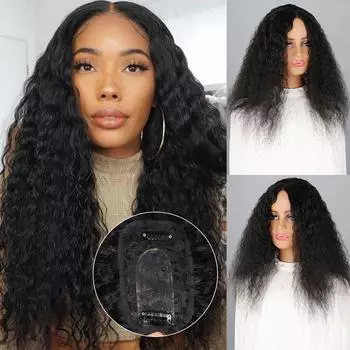 XINRAN женская мода длинные наращивание волос с кукурузной завивкой без челки синтетическое волокно топпер для волос шиньон для женщин 30 cm