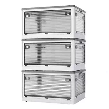 XINYF Хранение с возможностью извлечения из любого хранилища поставляется с легкой и прочной загрузкой, большой для использования дома в автомобиле, коробка 3 x 29 x 24 см, складная, с крышкой, штабелируемая,