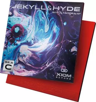 XIOM Table Tennis Rubber Jekyll & Hyde C52.5 Sticky Rubber Red MAX 850036
