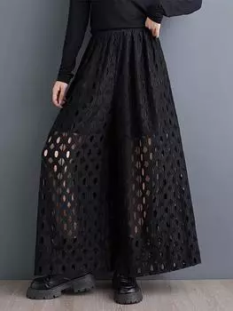 XITAO ажурные кружевные брюки свободного кроя с широкими штанинами GMM1137 One Size