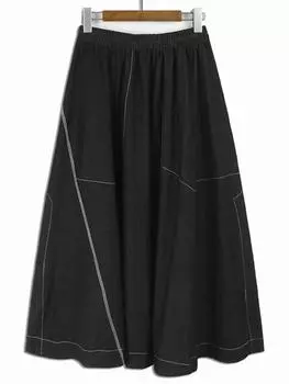 XITAO Casual Loose Fashion A-line Skirt GYX1102 One Size чёрный