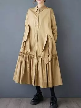 XITAO Casual Loose Patchwork Female A-line Dress GMM1005 One Size чёрный