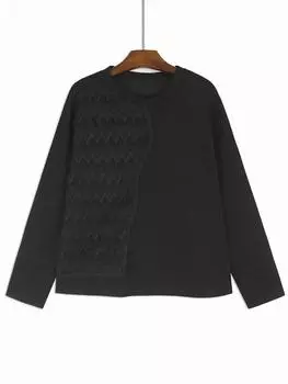 Xitao Повседневная однотонная свободная футболка с круглым вырезом ZYY1073 One Size белый