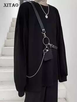 XITAO Черная женская модная повседневная толстовка DZL1502