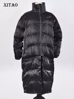 XITAO Черное женское пальто-парка WS2045 One Size чёрный