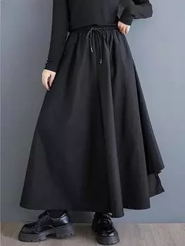 XITAO Fashion Casual Loose Solid Color Skirt ZYY1113 One Size чёрный