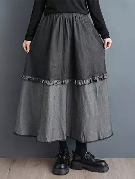 Xitao Контрастные цветные съедобные древесные грибы-юбки LJ1009 One Size чёрный