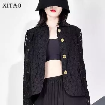 XITAO куртки с полыми пуговицами женское модное пальто GCC3980
