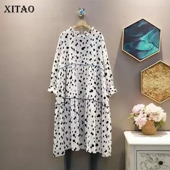 XITAO Модное повседневное простое платье WMD3033