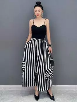 XITAO модные женские полосатые широкие брюки HQQ1256