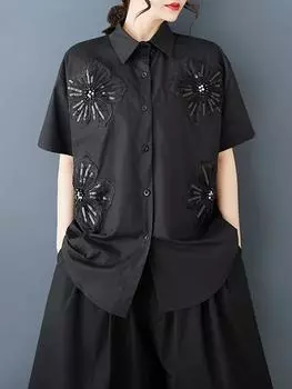 Xitao Нерегулярная лоскутная свободная рубашка HQQ2434 One Size белый