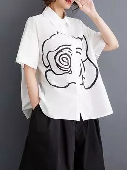 XITAO однобортный женский повседневный топ-рубашка с короткими рукавами ZY8680