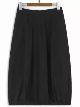 Xitao Однотонная свободная женская юбка ZYY1110 One Size чёрный