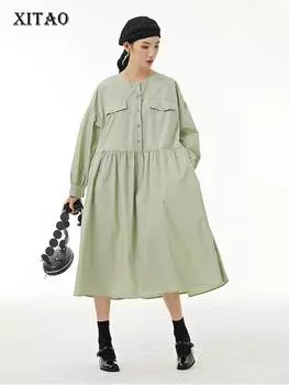 XITAO однотонное женское индивидуальное модное платье WLD8818