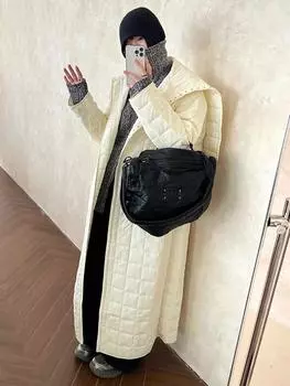 Xitao Однотонные женские парки с капюшоном и закрытыми пуговицами GMM1122 One Size чёрный