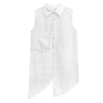 XITAO Personality асимметричная рубашка без рукавов с вырезами, женский топ WLD20213 One Size