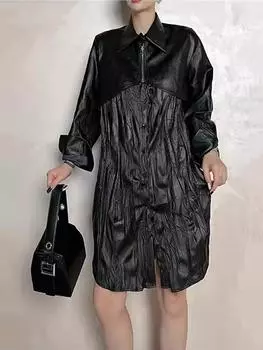 Xitao Платье из двух частей со свободным кроем, однотонное ZYY1070 One Size чёрный