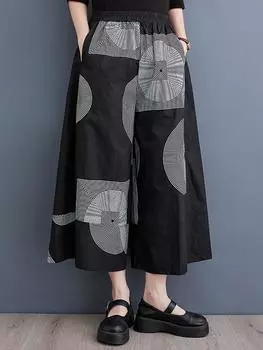 XITAO Повседневные широкие брюки с принтом, свободные женские брюки HQQ1254