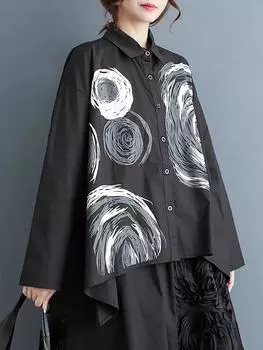 XITAO Свободная модная женская рубашка с принтом Топ DMJ3512