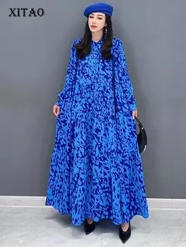 XITAO свободное повседневное женское платье с принтом ZZ0123