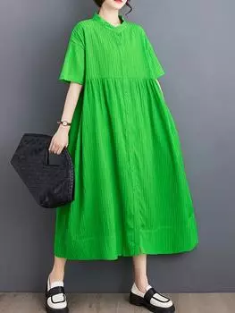 XITAO свободное темпераментное повседневное модное платье с воротником-стойкой HQQ0422