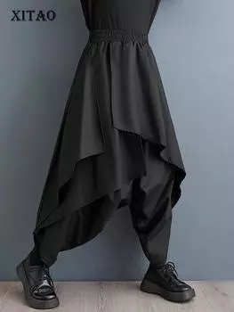 XITAO свободные нерегулярные женские широкие брюки длиной до щиколотки HQQ1695