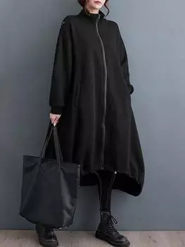 XITAO свободный модный женский черный плащ DMJ2769